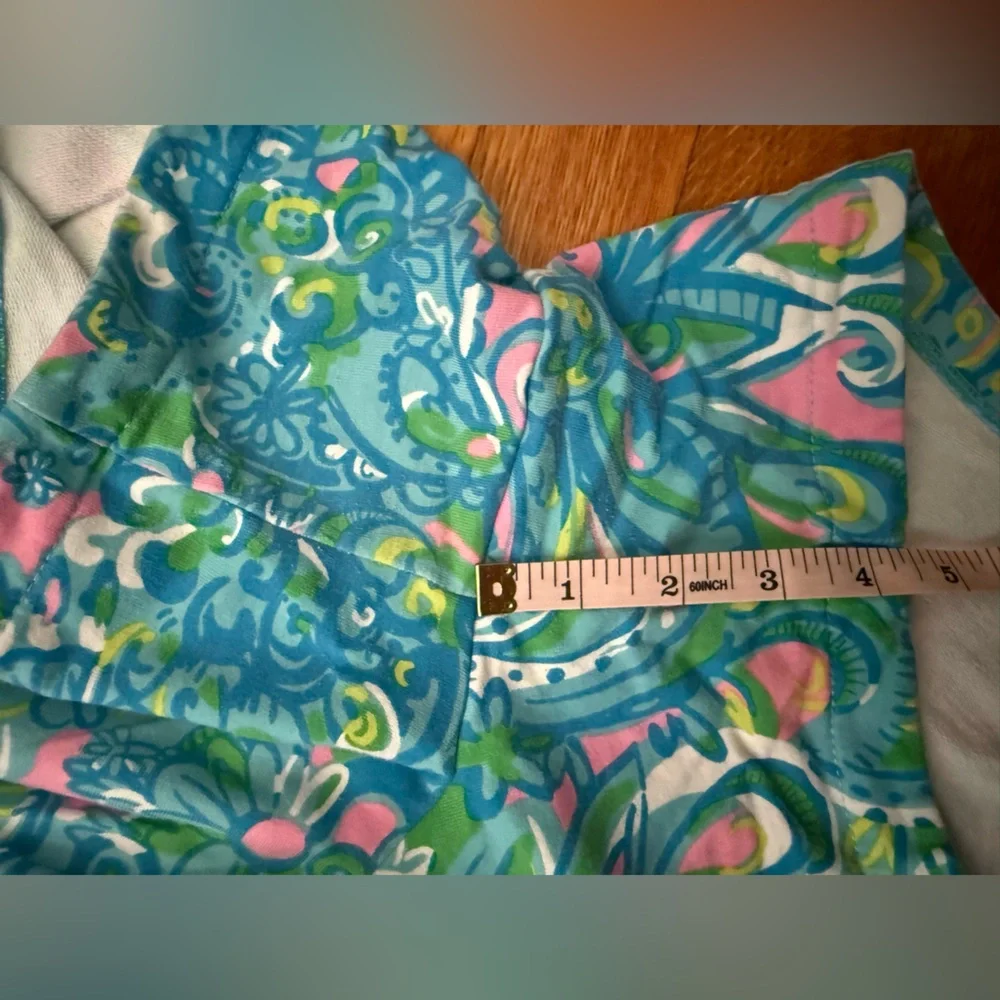 Lilly Pulitzer Blue, Pink & Green Paisley Athletic Shorts - Picture 4 of 5